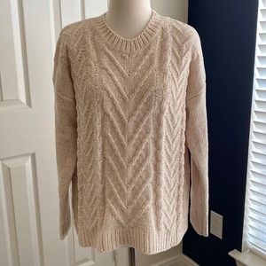EUC Andree by Unit Crew Neck Chenille-Like Sweater